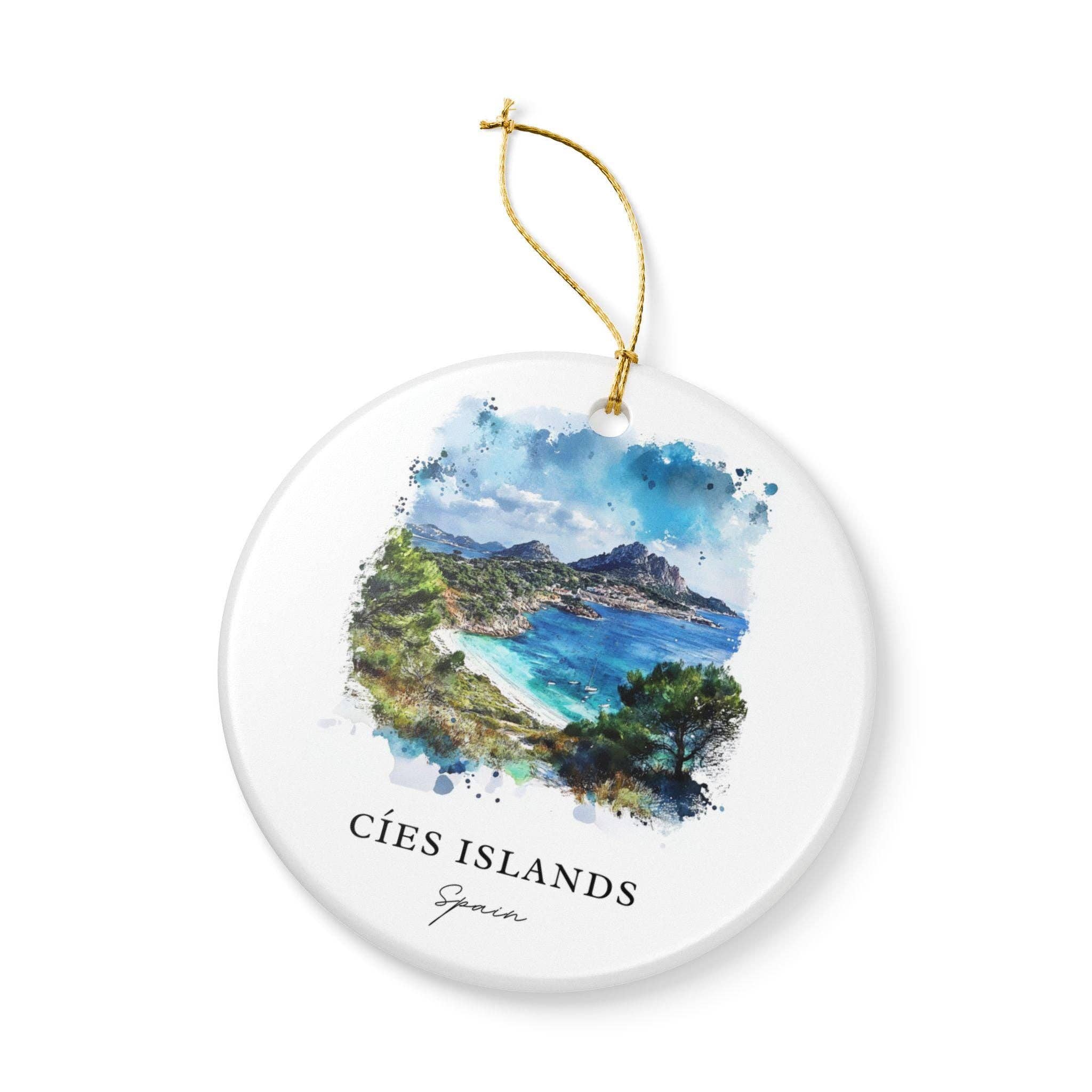 Premium Travel Art - Wholesale Ornament - Cíes Islands Ornament: Unique Cíes Islands Souvenir, Spain Xmas Decor, and Authentic Cíes Islands Gift2