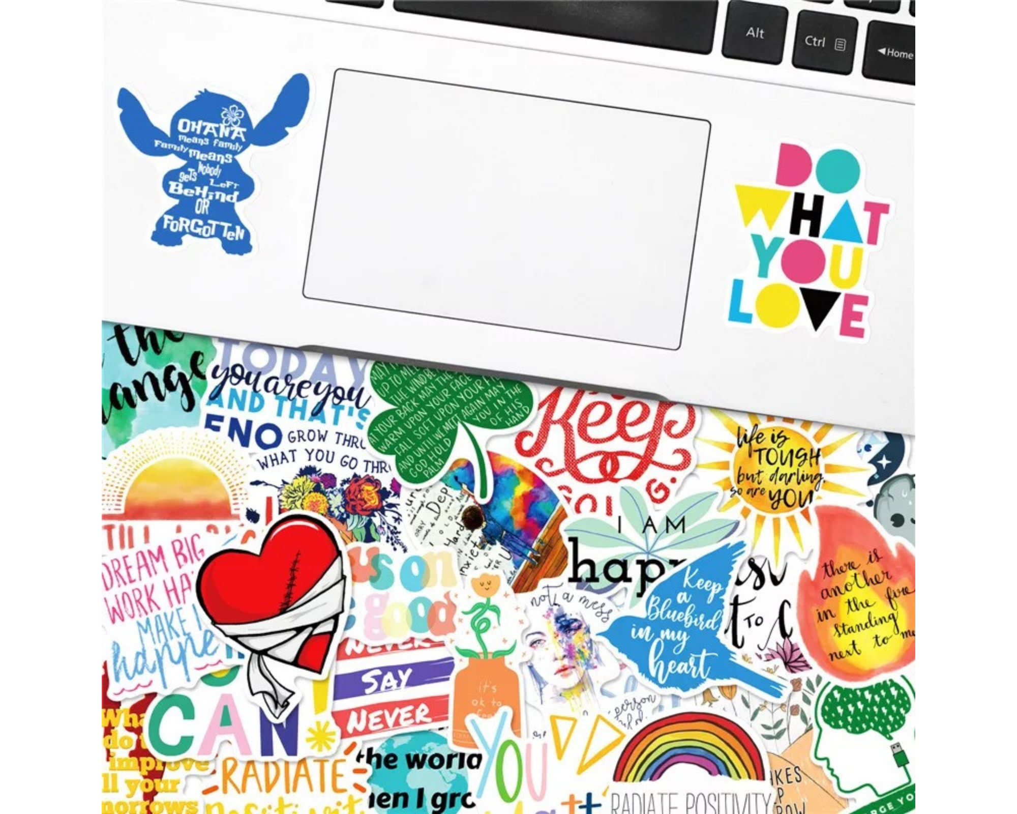 Realigned Energy - Wholesale Sticker - 100 Positive Affirmation Stickers, Daily Uplifting Quotes 1