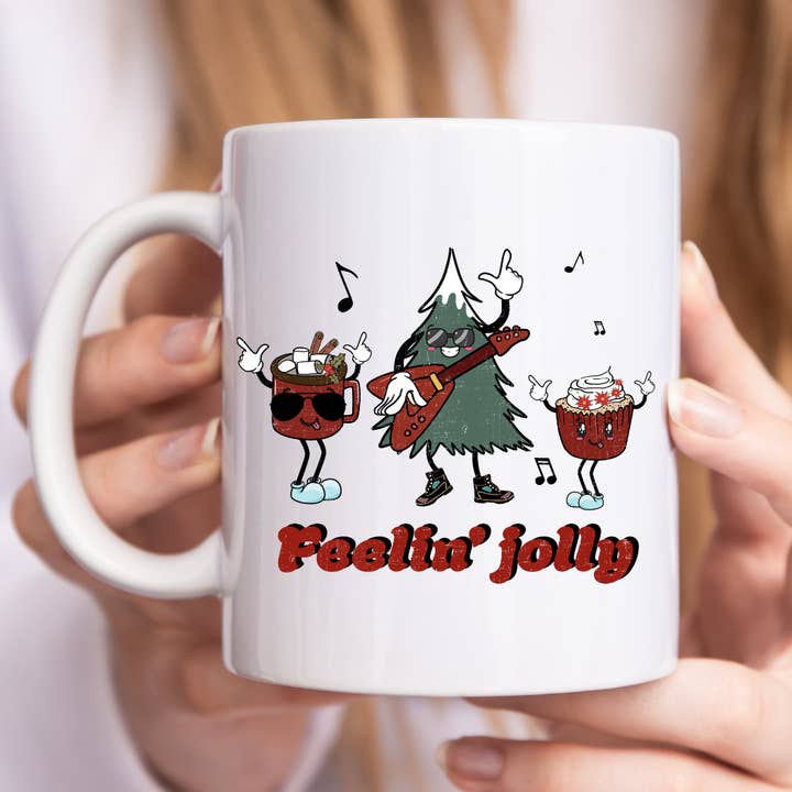 Feelin' Jolly Christmas Mug for wholesale by Mug Boss Inc.