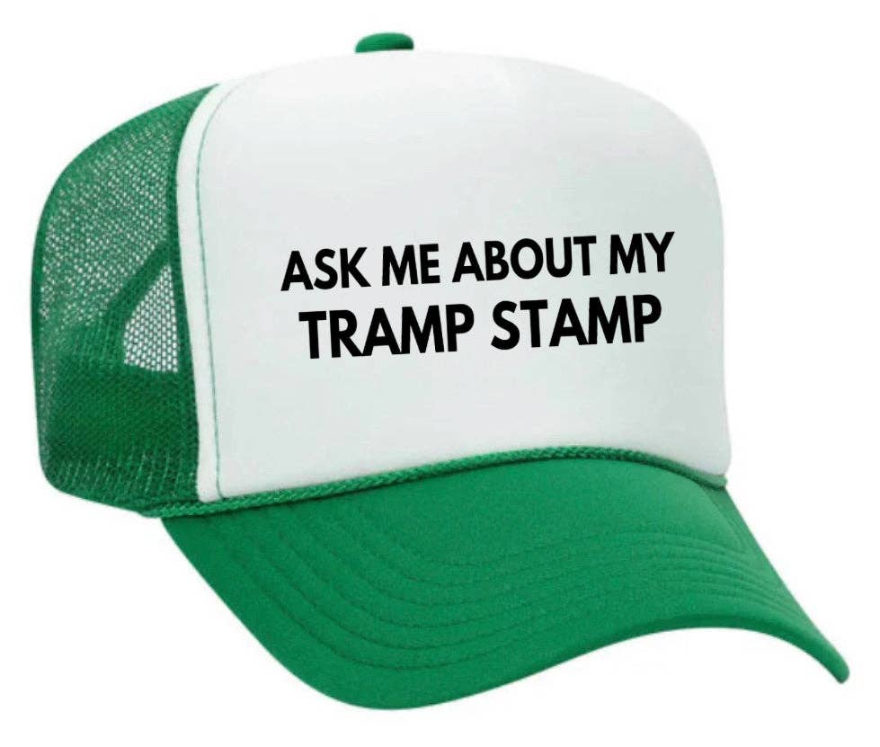 Inappropriate Trucker Hats – Engroshandel Trucker hat - Dame – Spørg mig om min Tramp Stamp Trucker Hat18