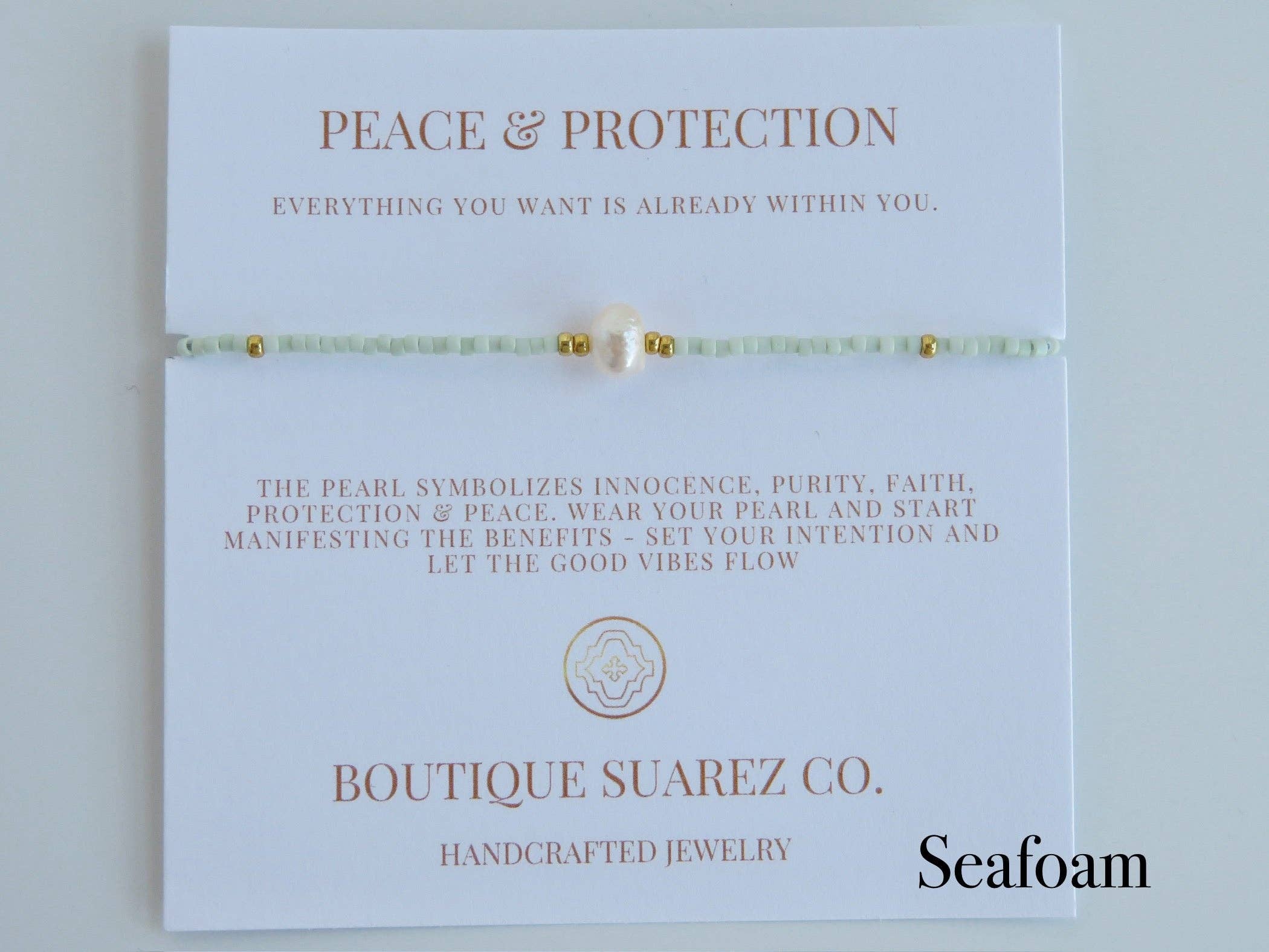 Boutique Suarez Co. - Wholesale Beaded Bracelet - Manifest Peace - Pearl Bracelet5
