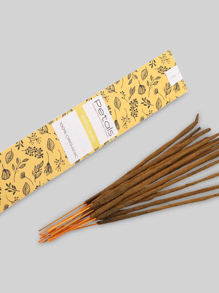 Lot de 40 bâtonnets d'encens bio pour la vente par Indigo Sutra