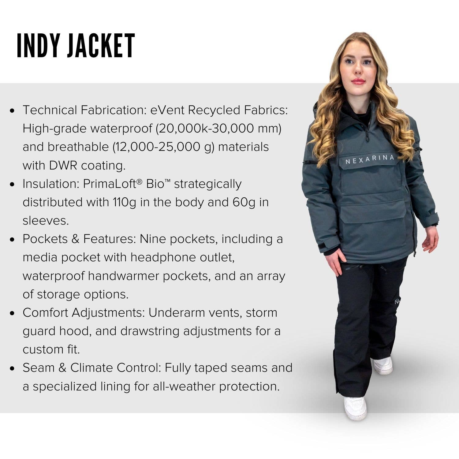 Nexarina - Wholesale Jacket - Women's - Pre-order Indy Snow Jacket4