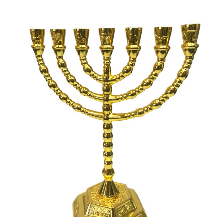 3 Arches USA - Wholesale Menorah - Menorah 12 Tribes of Israel,7 Branch Temple Menorah
