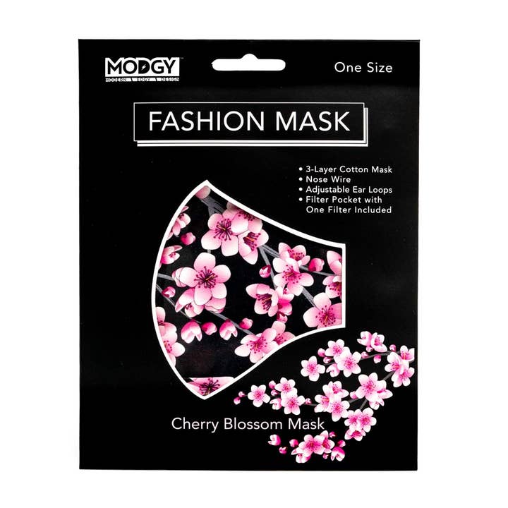 Modgy - Wholesale Protective Face Mask/Shield - Cherry Blossom Fashion Mask6