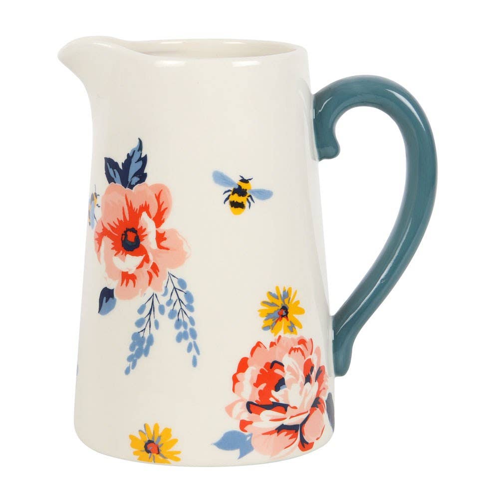 Something Different Wholesale - Wholesale Vase - Bee-utiful Floral Ceramic Spring Flower Jug2