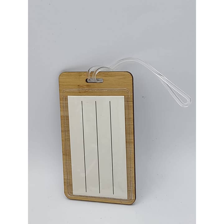 LaserMach - Wholesale Luggage Tag - Saturday Evening Post "French Cafe" Laser-Cut Wood Bag Tag1