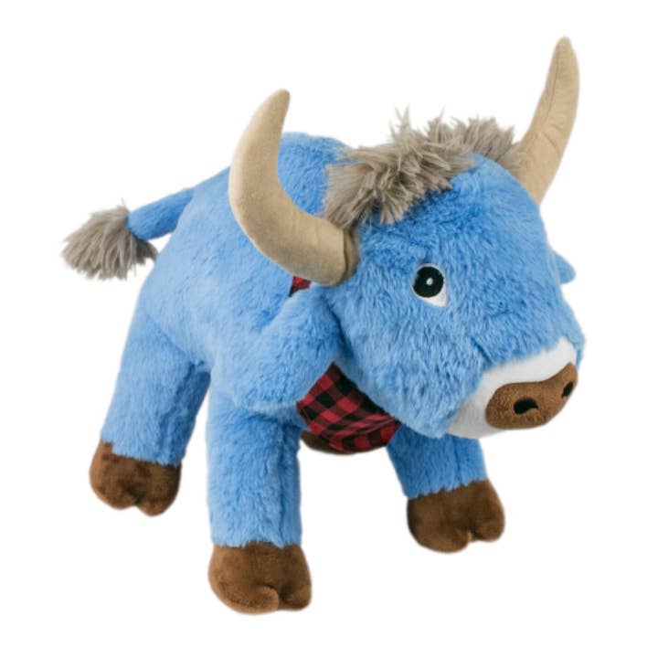 Tall Tails - Wholesale Pet Plush Toy - Dog - Crunch Plush Blue Ox Dog Toy - 10"