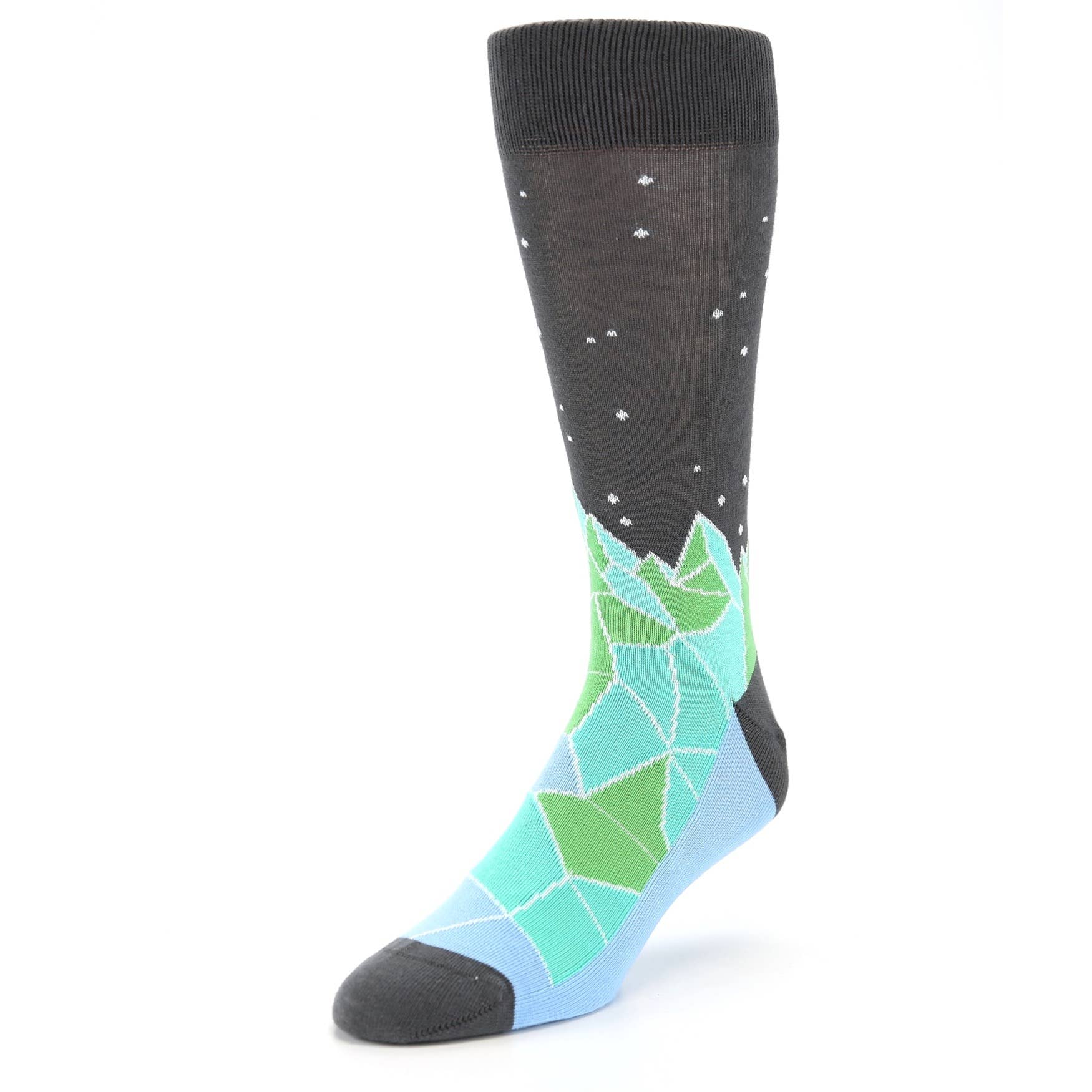Statement Sockwear - Wholesale Socks - Men's - Green Blue Mountain Socks - Men's Dress Socks2