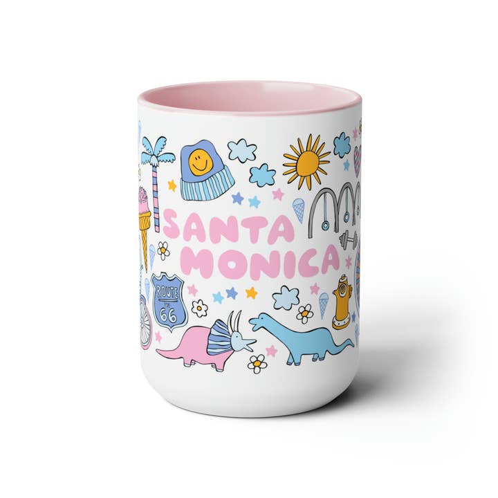 LOLALA - Your California Happiness Market 💛 - Wholesale Coffee Mug - Santa Monica - *BIG* Coffee Mug (15oz)