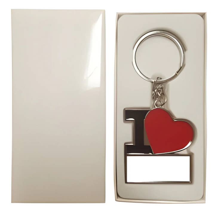 Keyring - 10 x Metal Keyring - "I Love" Heart for wholesale by Printberry