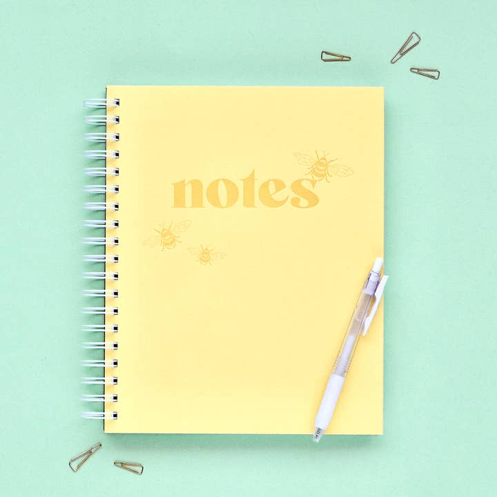 Groot notitieboek met honingbijen voor wholesale door Michelle Renee Co.