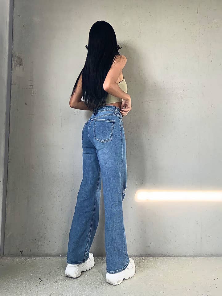 REDIAL PARIS - Wholesale Jeans - Women's - Wide leg blue jeans - RD2111