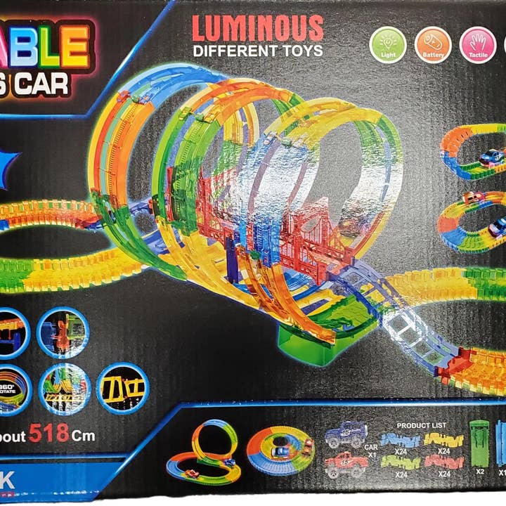 Family 8 Toy Company - Wholesale Toy Set - Kids - Luminous Variable Car Track 155 PCS