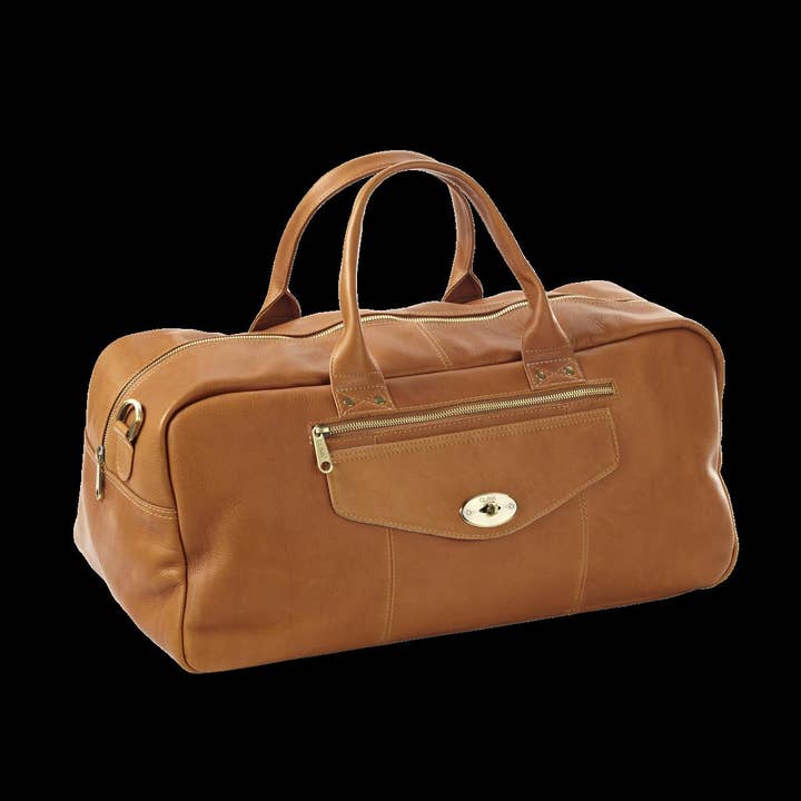 Clava Leathergoods and Accessories - Wholesale Weekender Bag - Women's - Leather Aviator Turnlock Duffel