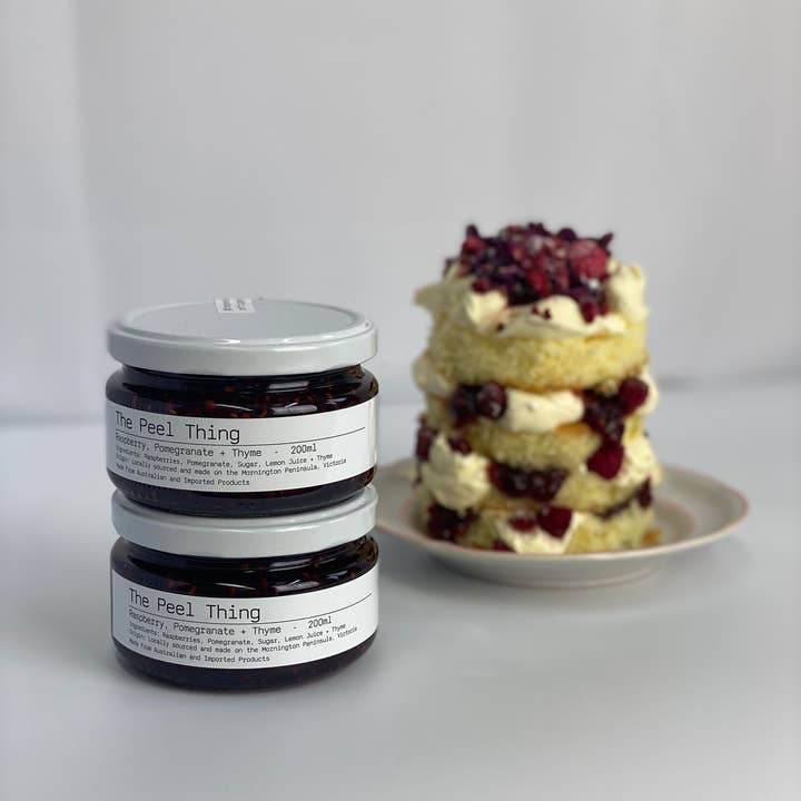 The Peel Thing - Wholesale Preserves - Gift Size -Marmalade - Raspberry, Pomegranate + Thyme