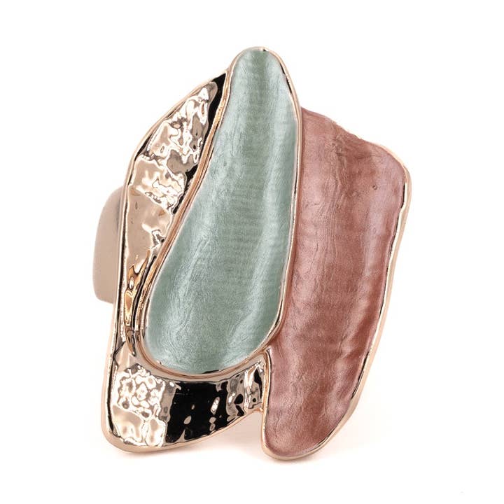 Overlapping barrette ring for wholesale by KLK