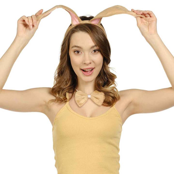 Funcredible - Wholesale Costume - Women's - Bunny Ears Headband Kit - Mellow Ears with Tail and Bowtie3