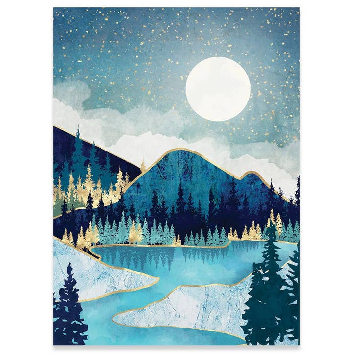 MORNING STARS BLANK GREETING CARD 4.5 x 6.25" for wholesale by Calypso Cards LLC