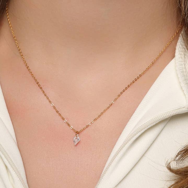 Rutemønstret halskæde | 18 karat guldbelagt for engroshandel hos Schmuckgroßhandel