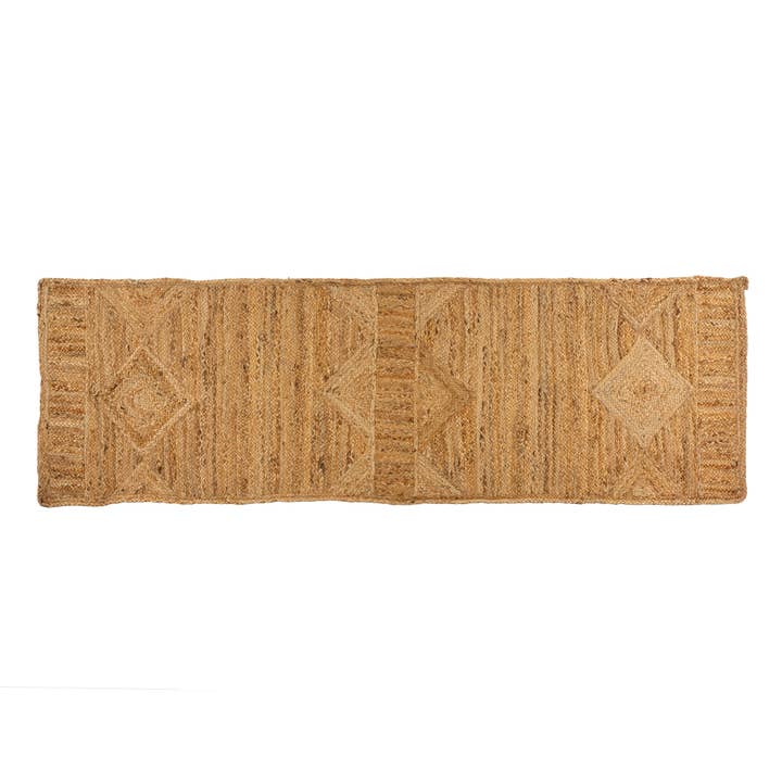 Jute Diamond Runner Rug - 2.5x8 for wholesale by Indaba Trading