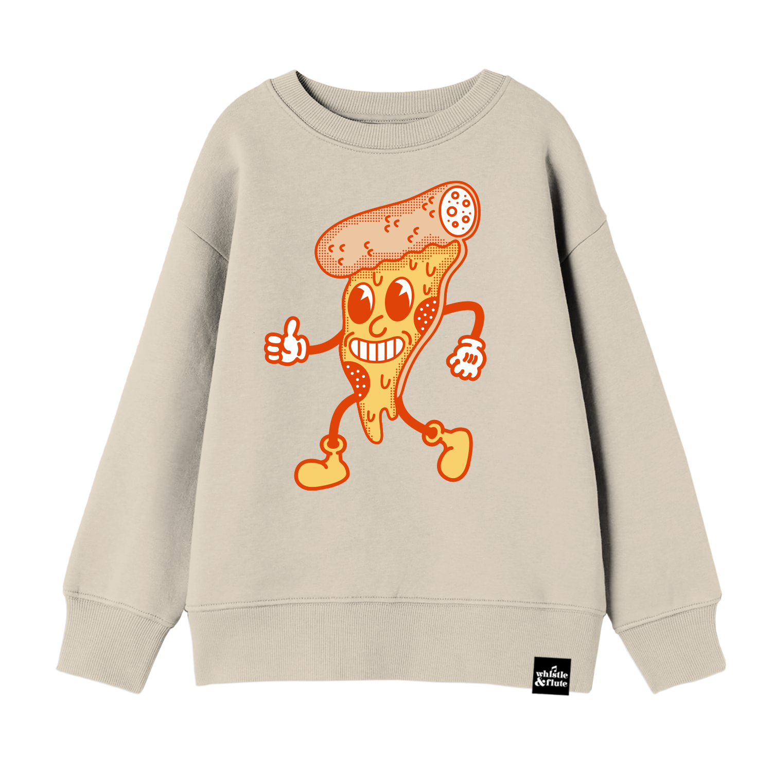 Whistle & Flute Clothing - Vente Sweat-shirt – enfant - Sweatshirt Pizza Rétro0