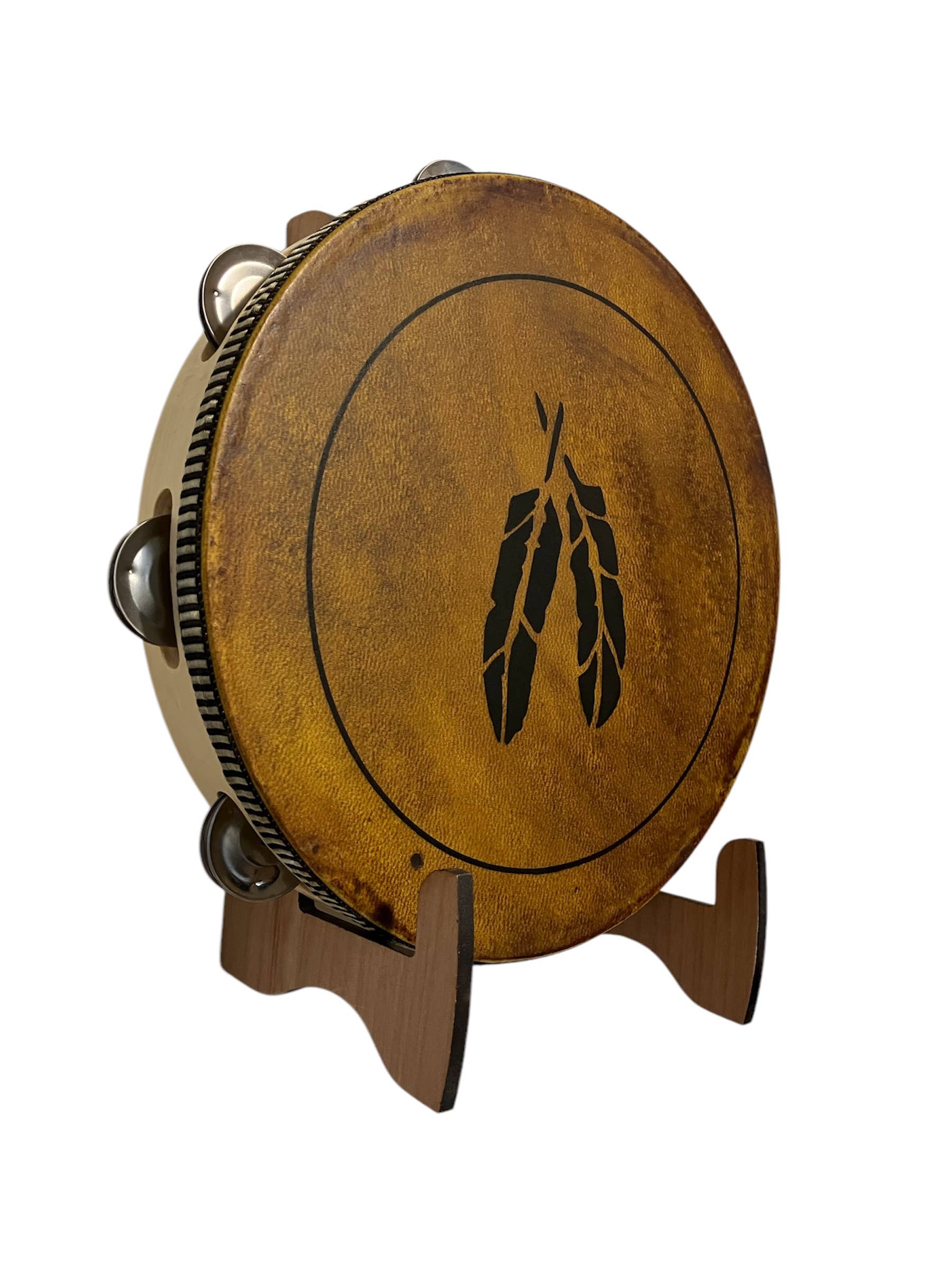 inRhythm - Vendita all'ingrosso Scultura - Tamburello Feathers da 10" con espositore illuminato opzionale3