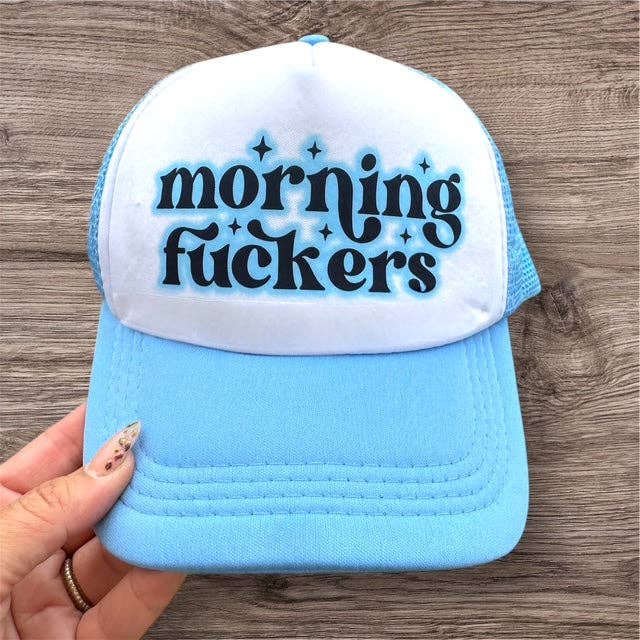 Trucker Hat - "Morning Fuckers" for wholesale by Nauti Noggins
