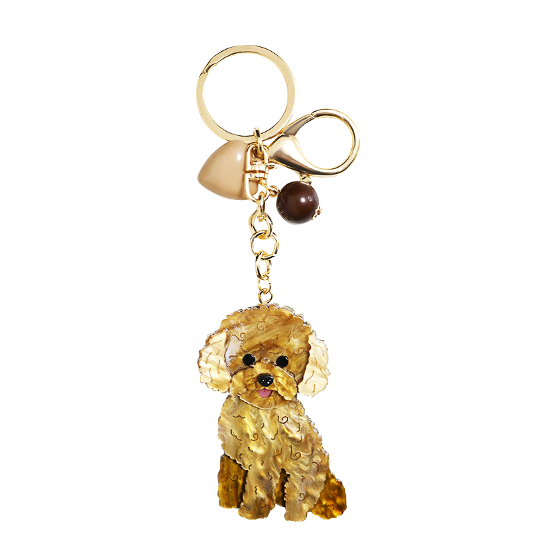 AMORINO SRL - Wholesale Keychain - Women's - RESIN KEYCHAIN WITH DOG - FT2476B7575