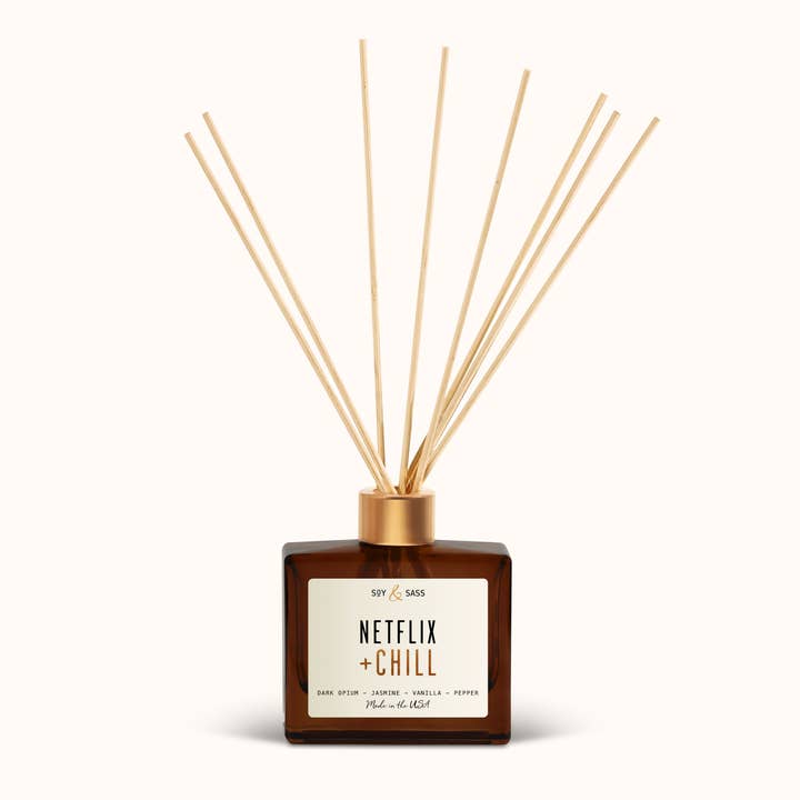 Netflix & Chill Reed Diffuser - Gifts and Home Decor for wholesale by Soy and Sass