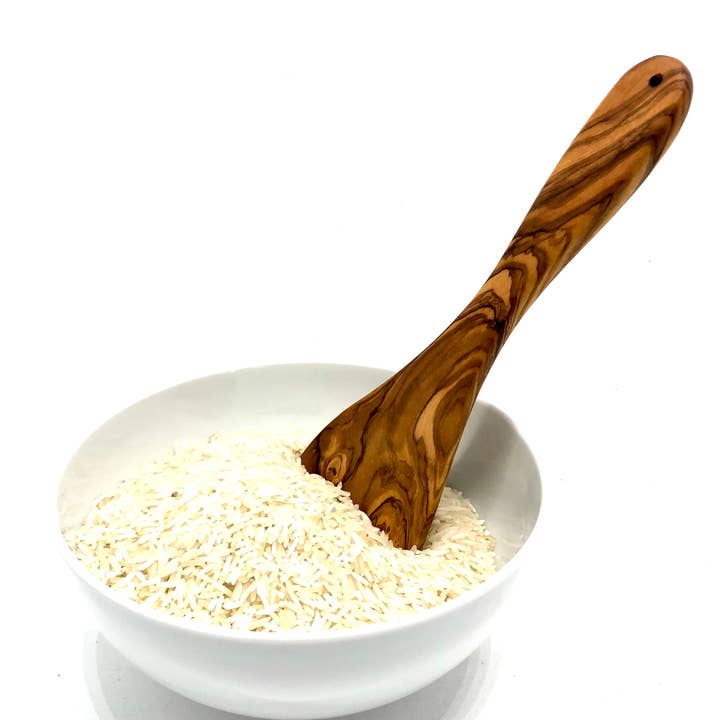 olivenholz-erleben - Wholesale Serving Utensil - olive wood rice spoon