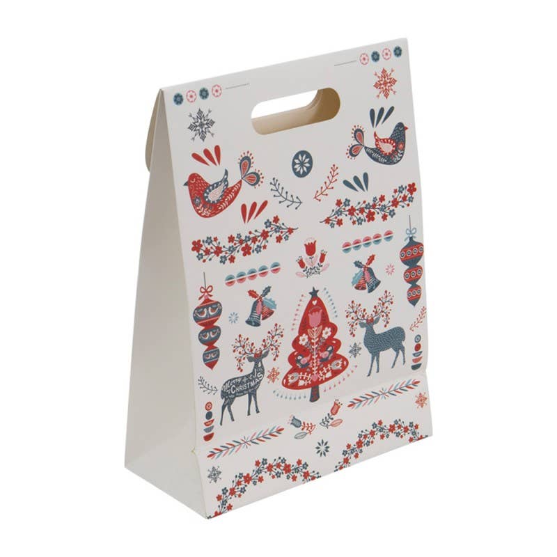 Deffrennes - Vendita all'ingrosso Buste regalo - Sacchetto regalo natalizio rettangolare scandinavo 19x9x272