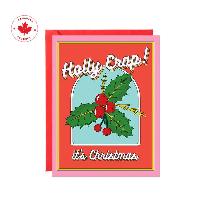 Party Mountain Paper co. - Wholesale Christmas Card - Holly Crap! | Last Chance