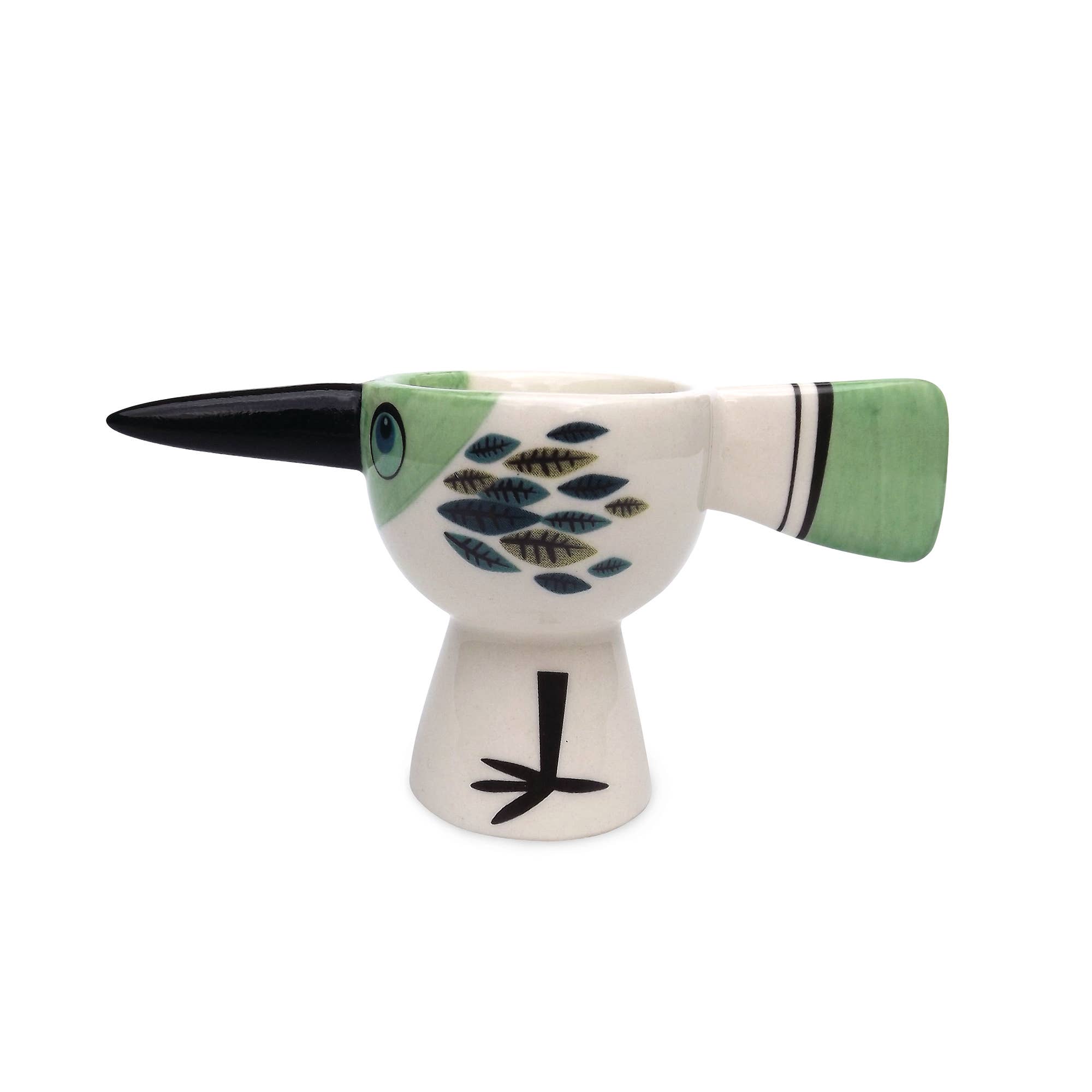 Hannah Turner Ltd - Wholesale Egg Cup/Holder - Green Bird Egg Cup1