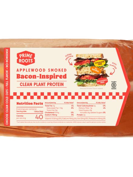 Applewood Smoked Bacon-Inspired Clean Plant Protein for wholesale by Prime Roots