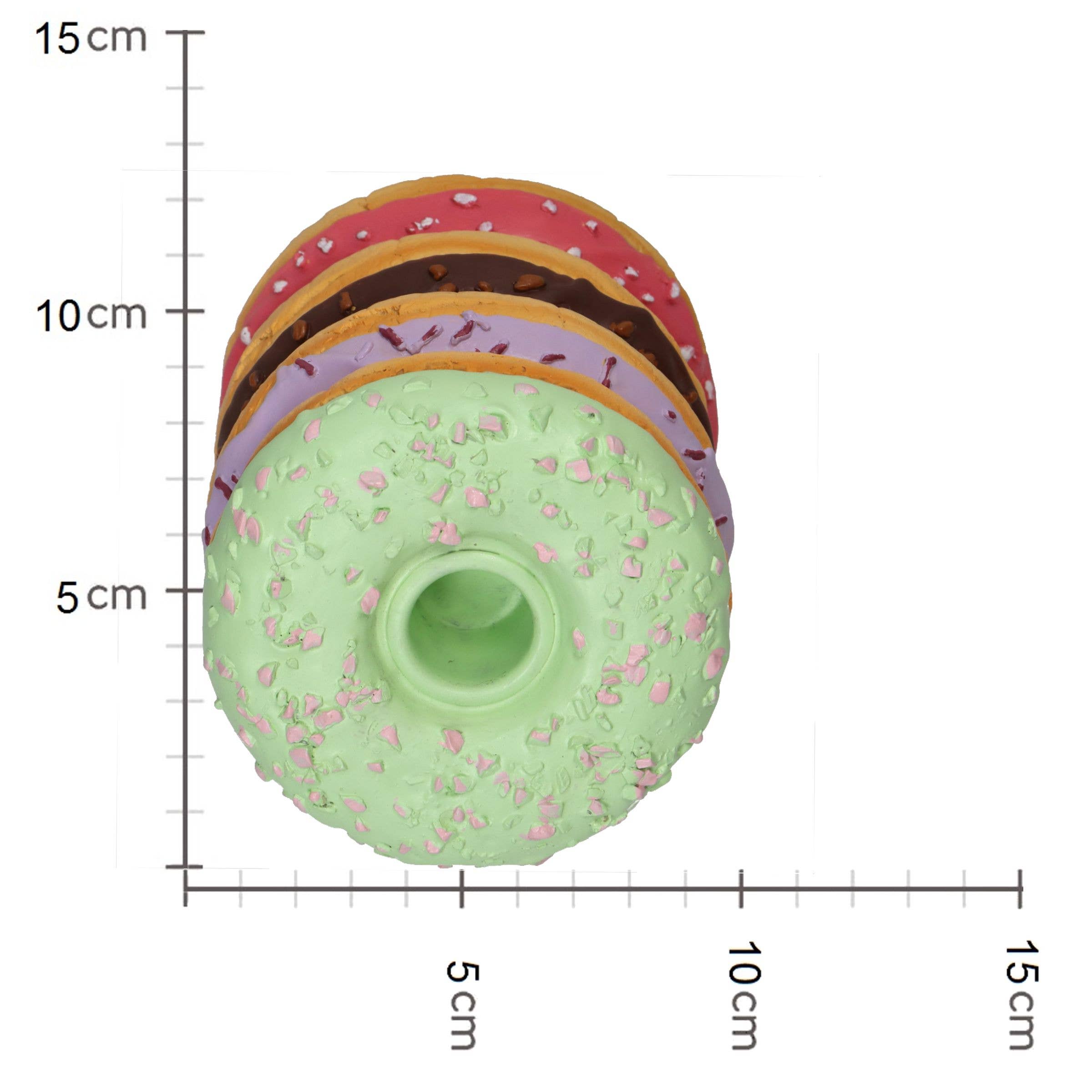 DRYdecorations - Wholesale Novelty Candle - CANDLE STICK DONUT POLYRESIN MULTI 9X9X12CM4