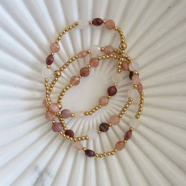 Gold Beaded Elegant Crystal Waterproof Non-Tarnish Bracelets and other Purchase Wholesale (crystal bracelets. Free Returns & Net 60 Terms on Faire trending on Faire.