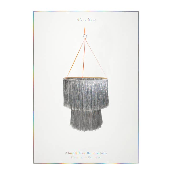 Meri Meri - Wholesale Chandelier/Hanging Light - Silver Tinsel Chandelier3