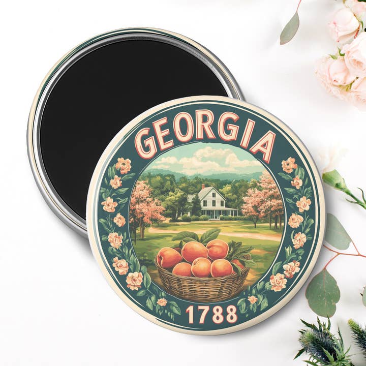 Georgia State Magnet Vintage-Inspired for wholesale by All Things Cherrie