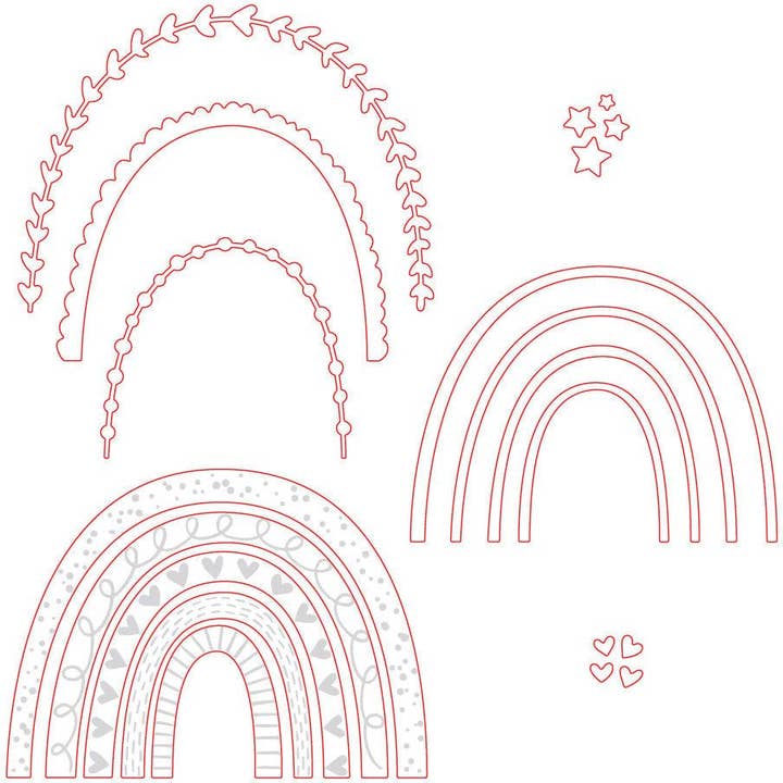 Rainbow Accents - Honey Cuts - Coordinating Dies - Retiring for wholesale by Honey Bee Stamps