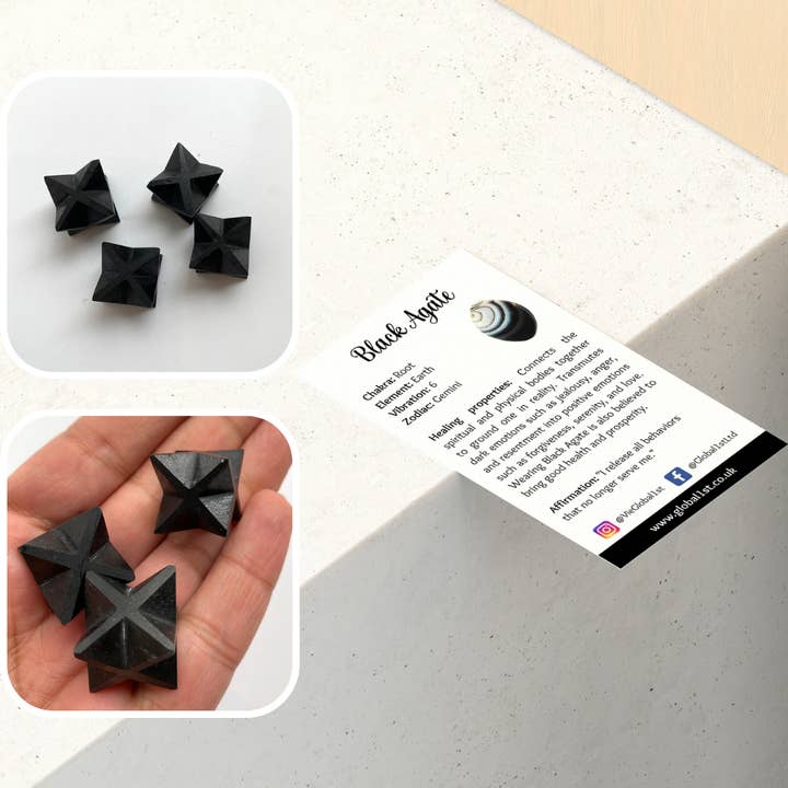 VIE - Vendita all'ingrosso Pietra/cristallo spirituale - Piccola stella Merkaba, 2 cm46