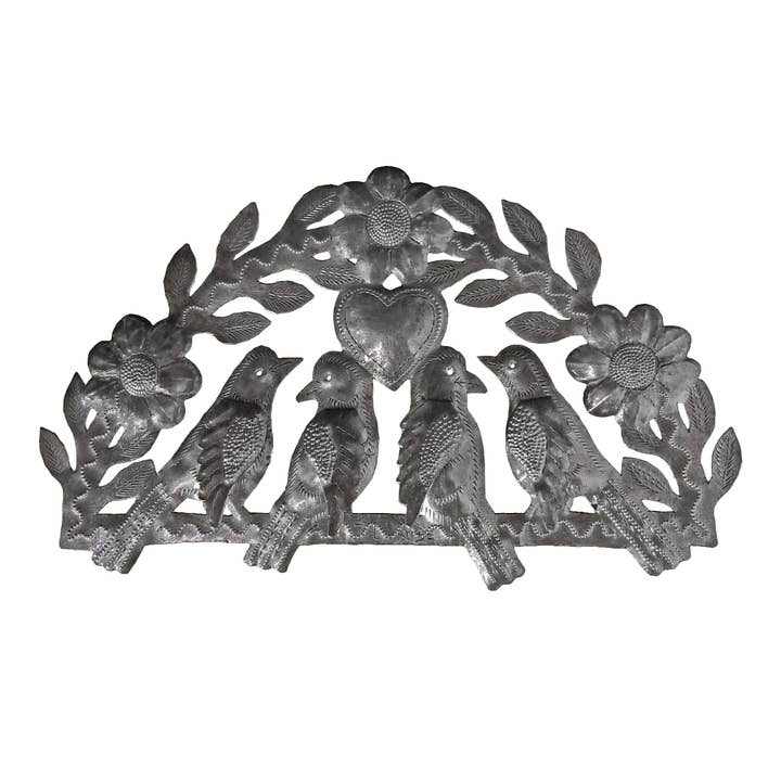 4 Birds with 3D Wing Door Topper for wholesale by Le Primitif Galleries