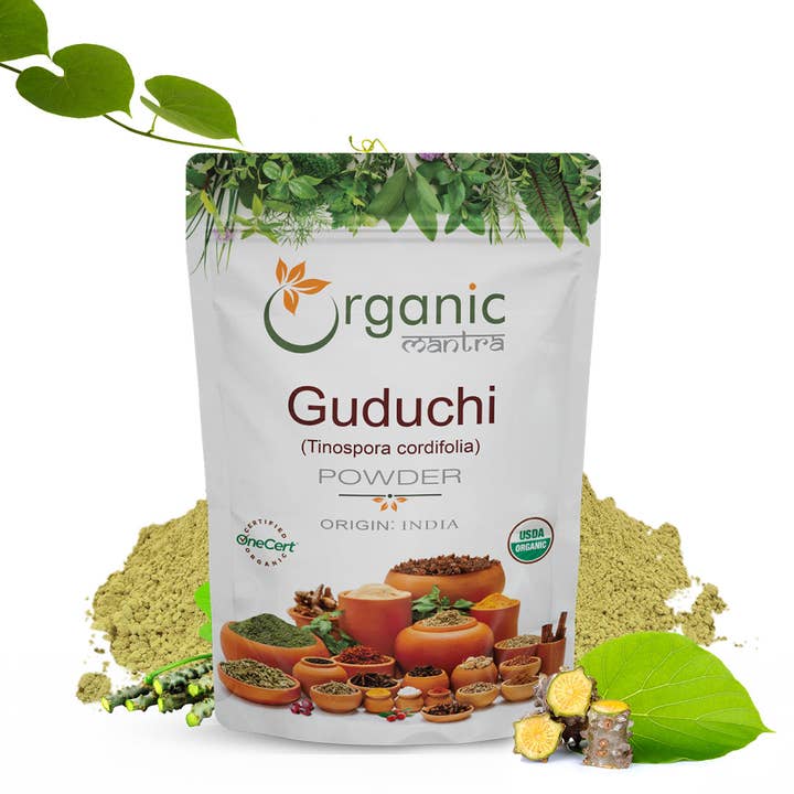 Poudre de Guduchi (Tinospora cordifolia) pour la vente par Organic Mantra