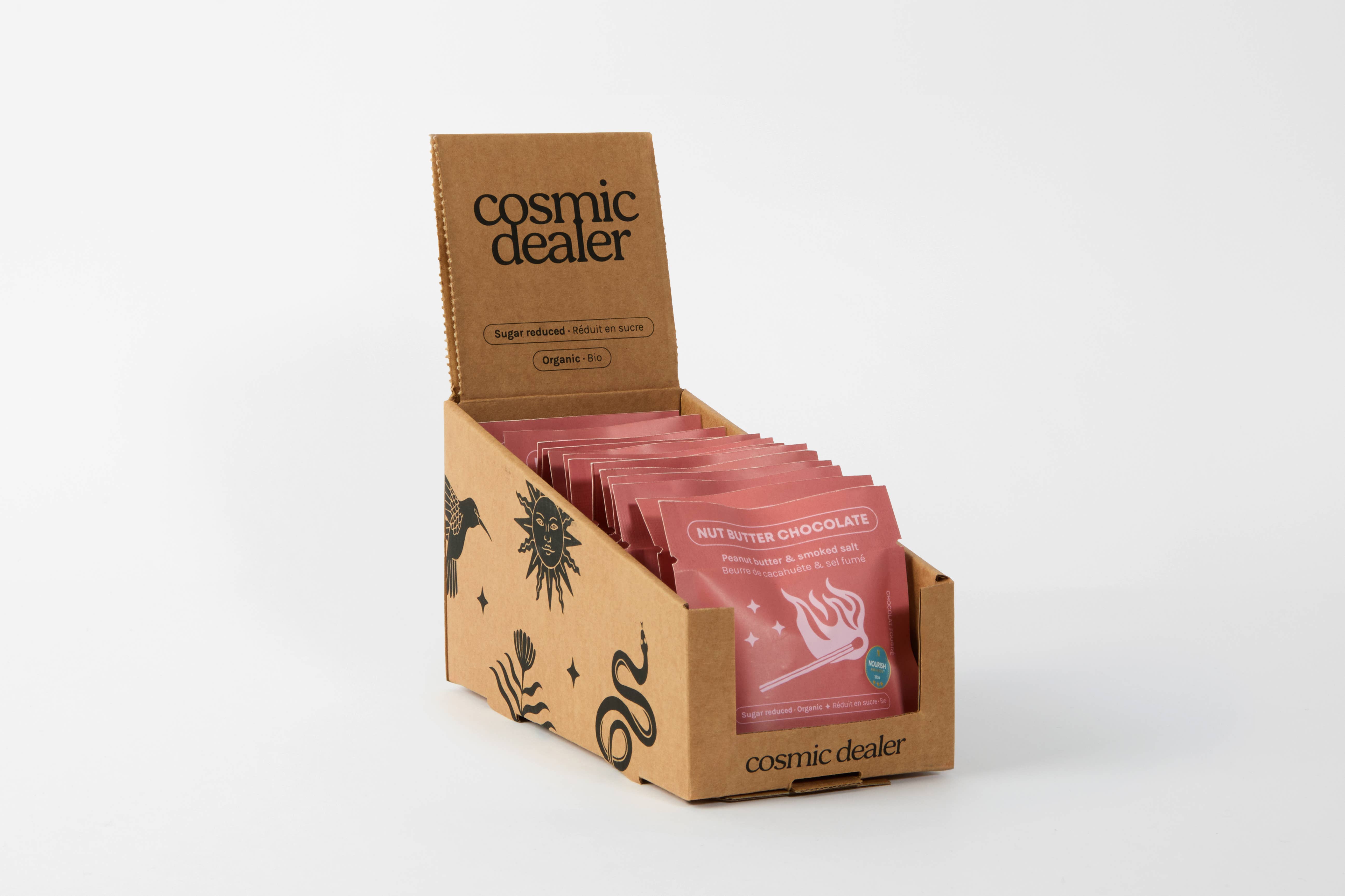 Cosmic Dealer - Vendita all'ingrosso Barretta di cioccolato - Burro di arachidi al cioccolato - Burro di arachidi - SRP 16 unità1