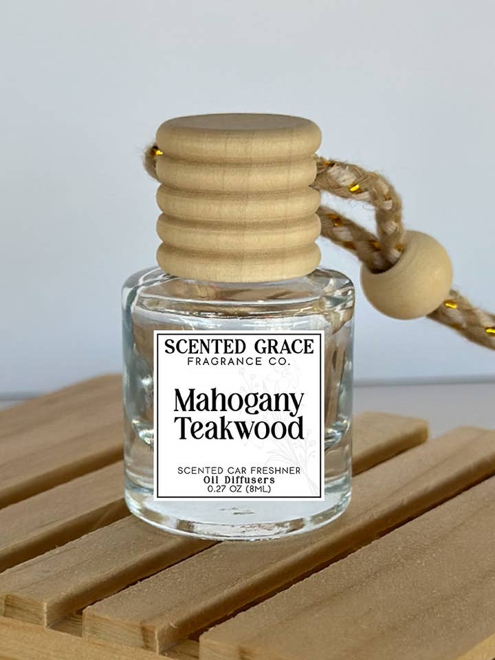 Mahogany Teakwood Car Diffuser for wholesale by Scented Grace Fragrance Co. (A&R Creations)