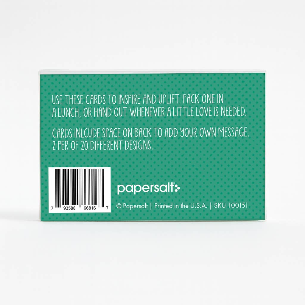 Papersalt - Wholesale Stationery/Notecard Set - Inspiring Lunch Notes for Young Boys and Kids (Boxed Set)1