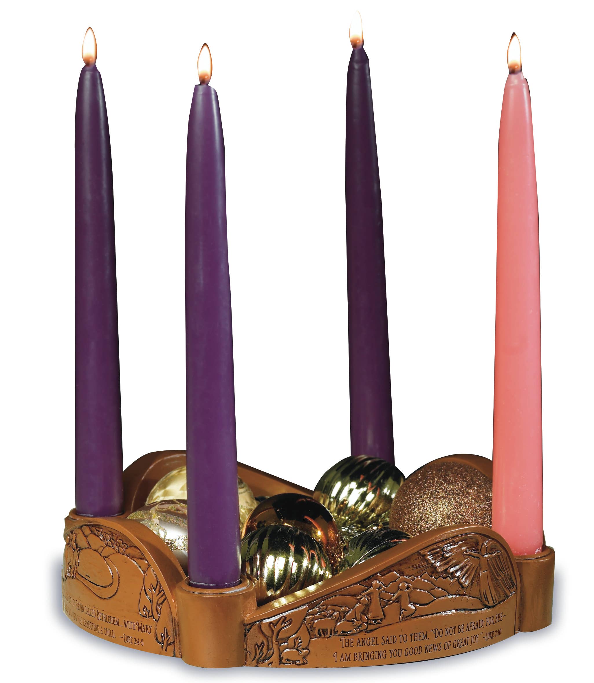 Abbey + CA Gift - Wholesale Pillar Candle - Glory to God Advent Wreath3