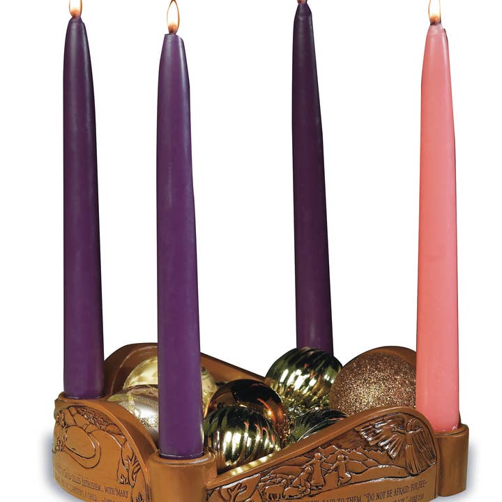 Abbey + CA Gift - Wholesale Pillar Candle - Glory to God Advent Wreath3