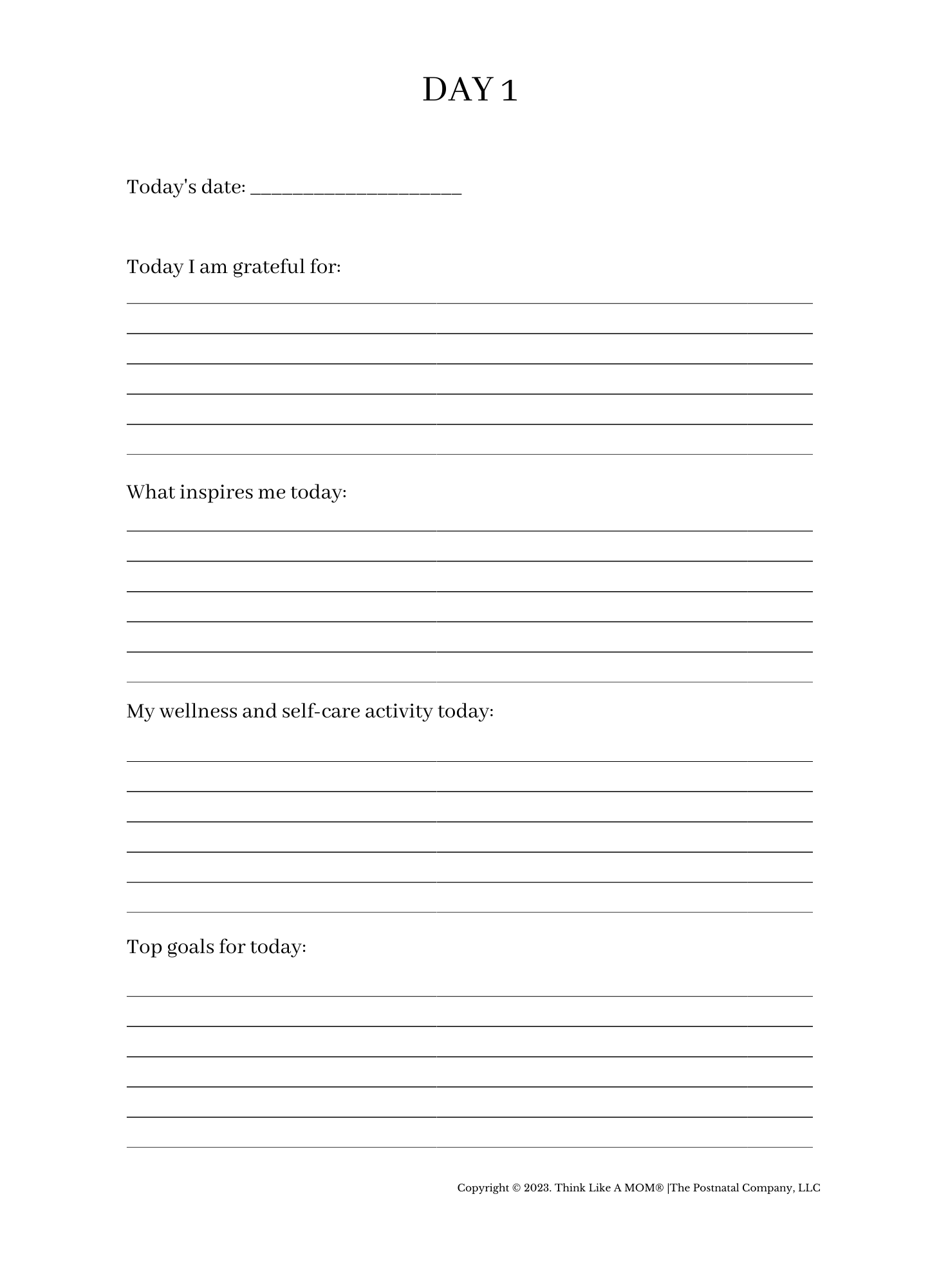 Think Like A Mom - Wholesale Journal/Diary - Self-Care Journal1