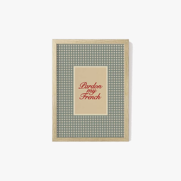 Lune Club - Wholesale Art Print - Pardon My French Checkered Print10